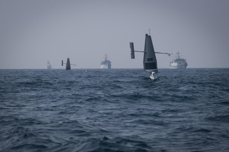 U.S. Navy Task Force 59 demonstrates Sea Drones in Naval Warfare in the Persian Gulf.